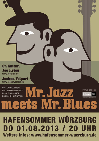 plakat hafensommer w&uulm;rzburg mr. jazz meets mr. blues